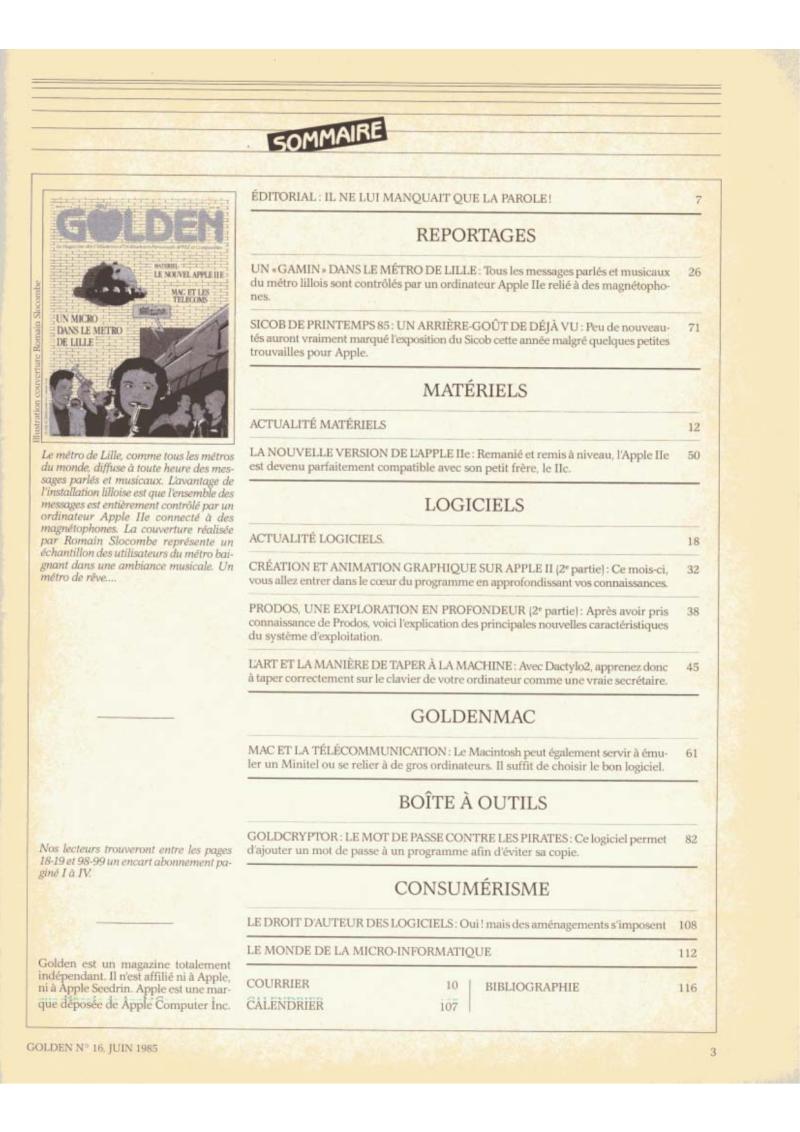 Golden Issue No 16 1985 06 IDG France FR — page 5