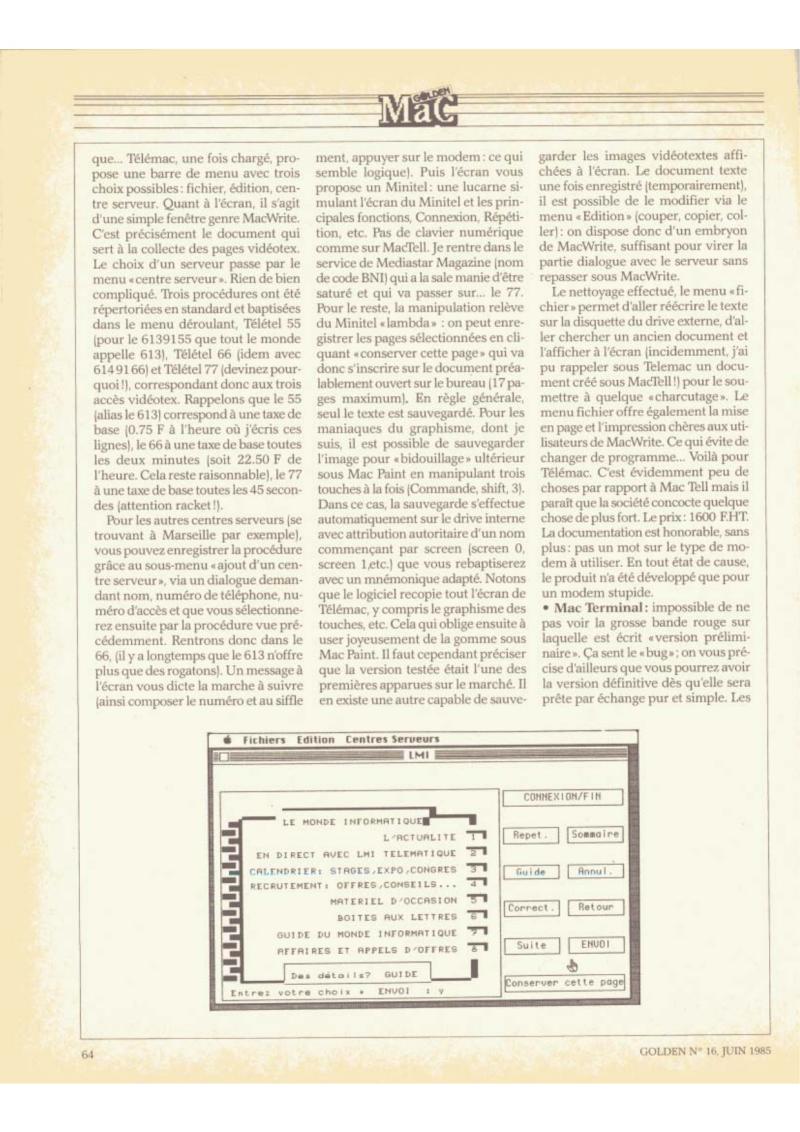 Golden Issue No 16 1985 06 IDG France FR — page 70
