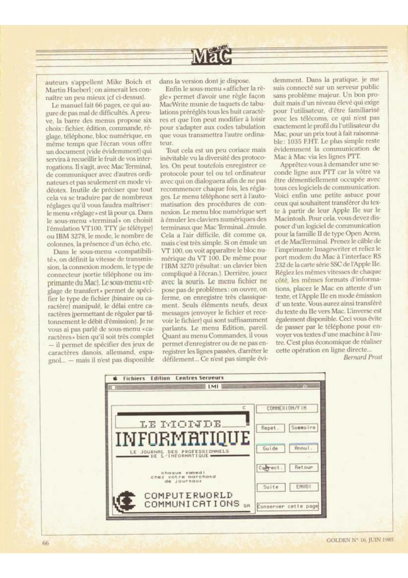 Golden Issue No 16 1985 06 IDG France FR — page 72