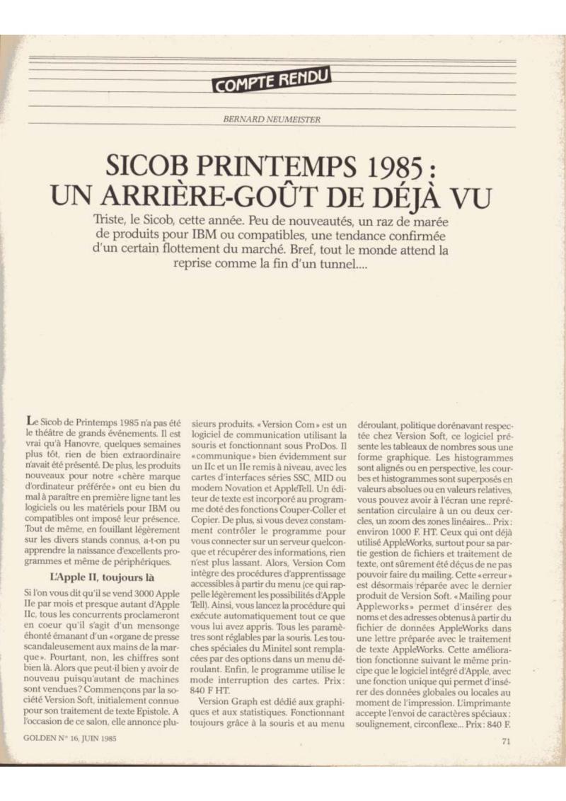 Golden Issue No 16 1985 06 IDG France FR — page 77