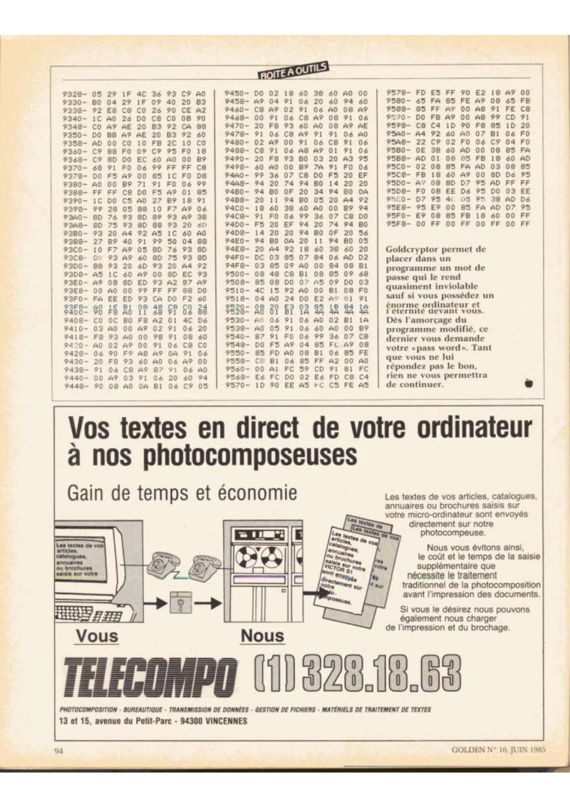 Golden Issue No 16 1985 06 IDG France FR — page 100
