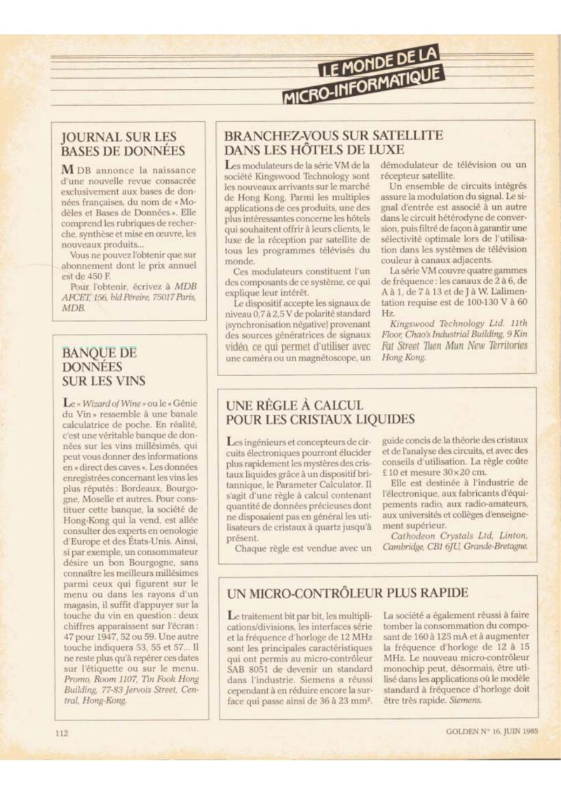 Golden Issue No 16 1985 06 IDG France FR — page 118