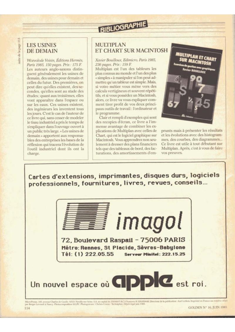 Golden Issue No 16 1985 06 IDG France FR — page 120