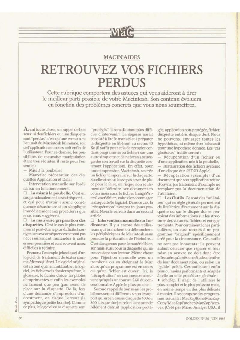 Golden Issue No 26 1986 06 IDG France FR — page 57