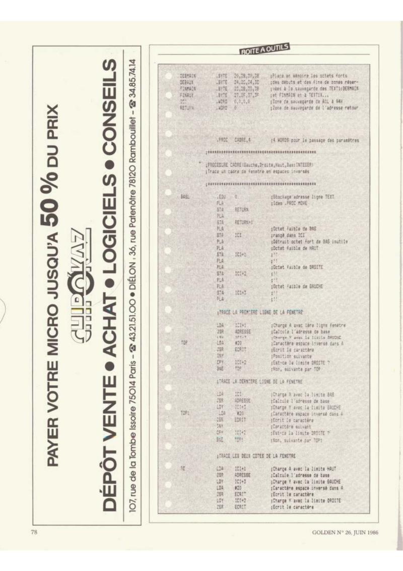 Golden Issue No 26 1986 06 IDG France FR — page 77