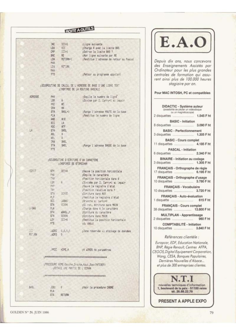 Golden Issue No 26 1986 06 IDG France FR — page 78