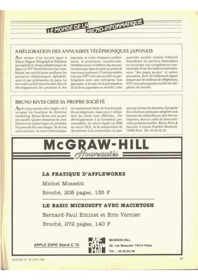 Golden Issue No 26 1986 06 IDG France FR — page 92