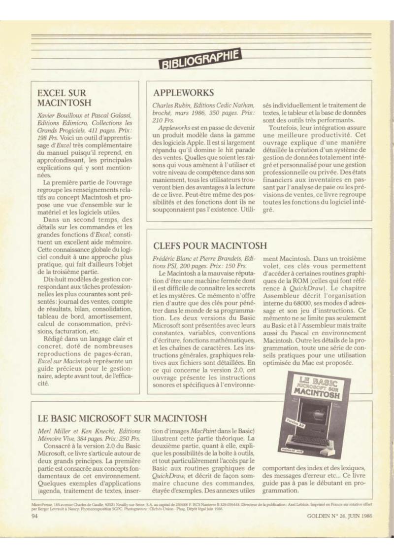 Golden Issue No 26 1986 06 IDG France FR — page 93
