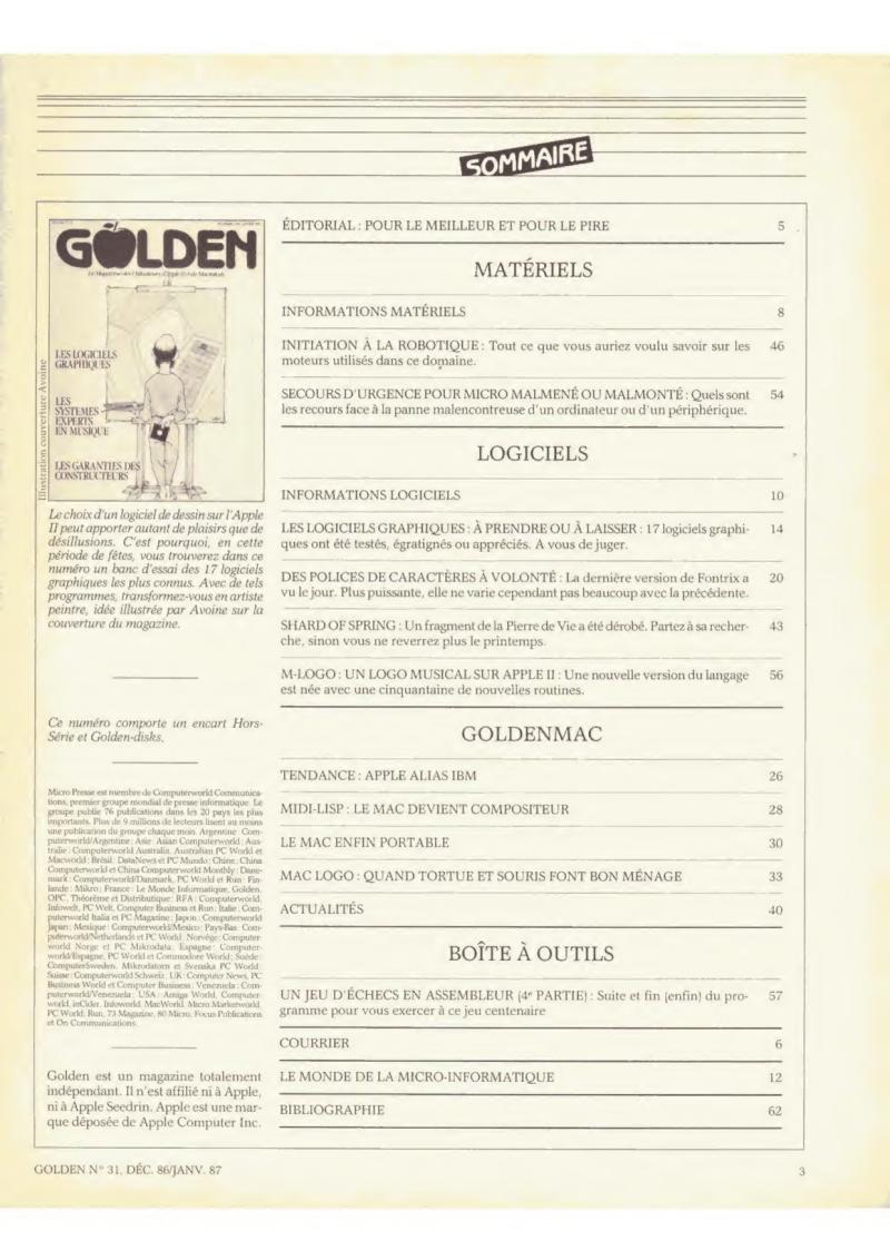 Golden Issue No 31 1986 12 IDG France FR — page 3