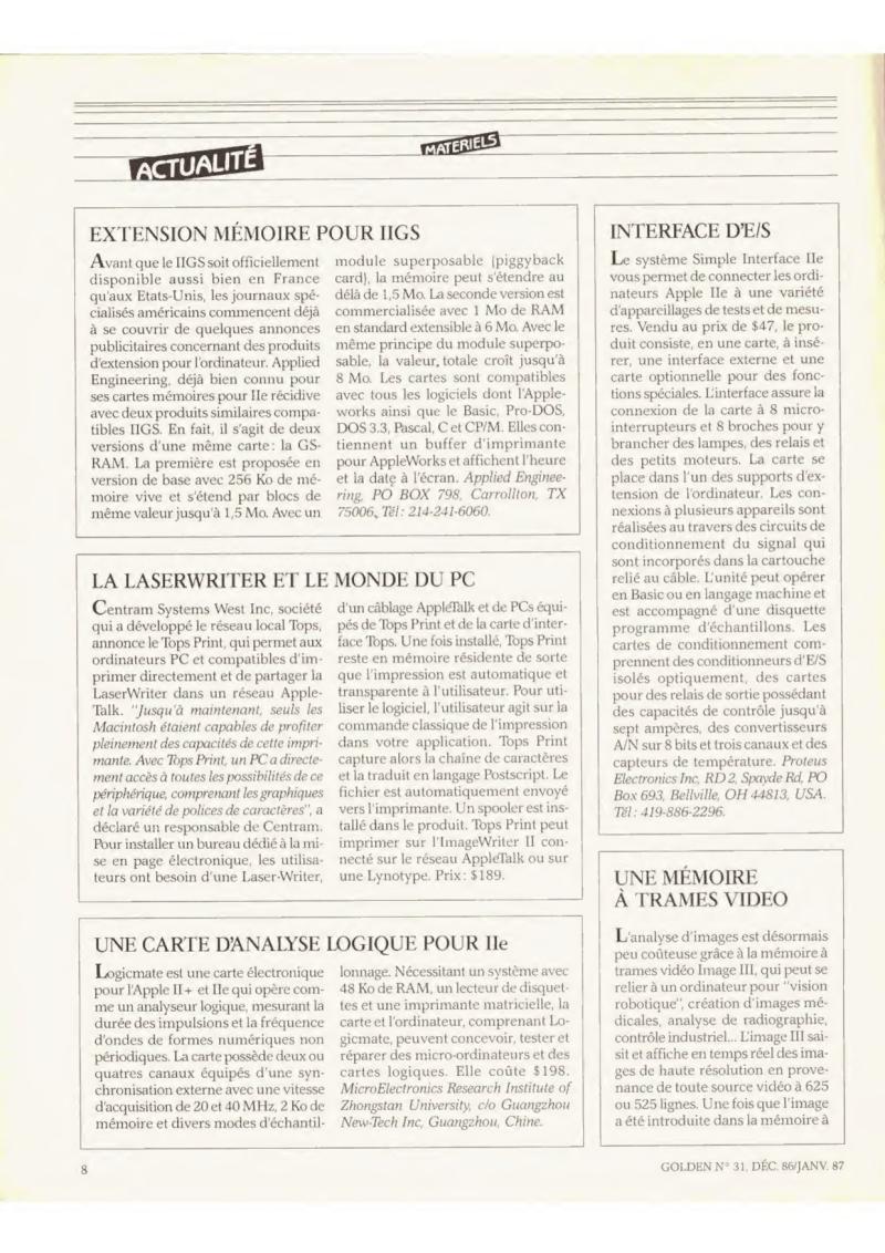 Golden Issue No 31 1986 12 IDG France FR — page 8