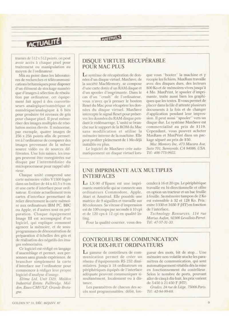 Golden Issue No 31 1986 12 IDG France FR — page 9