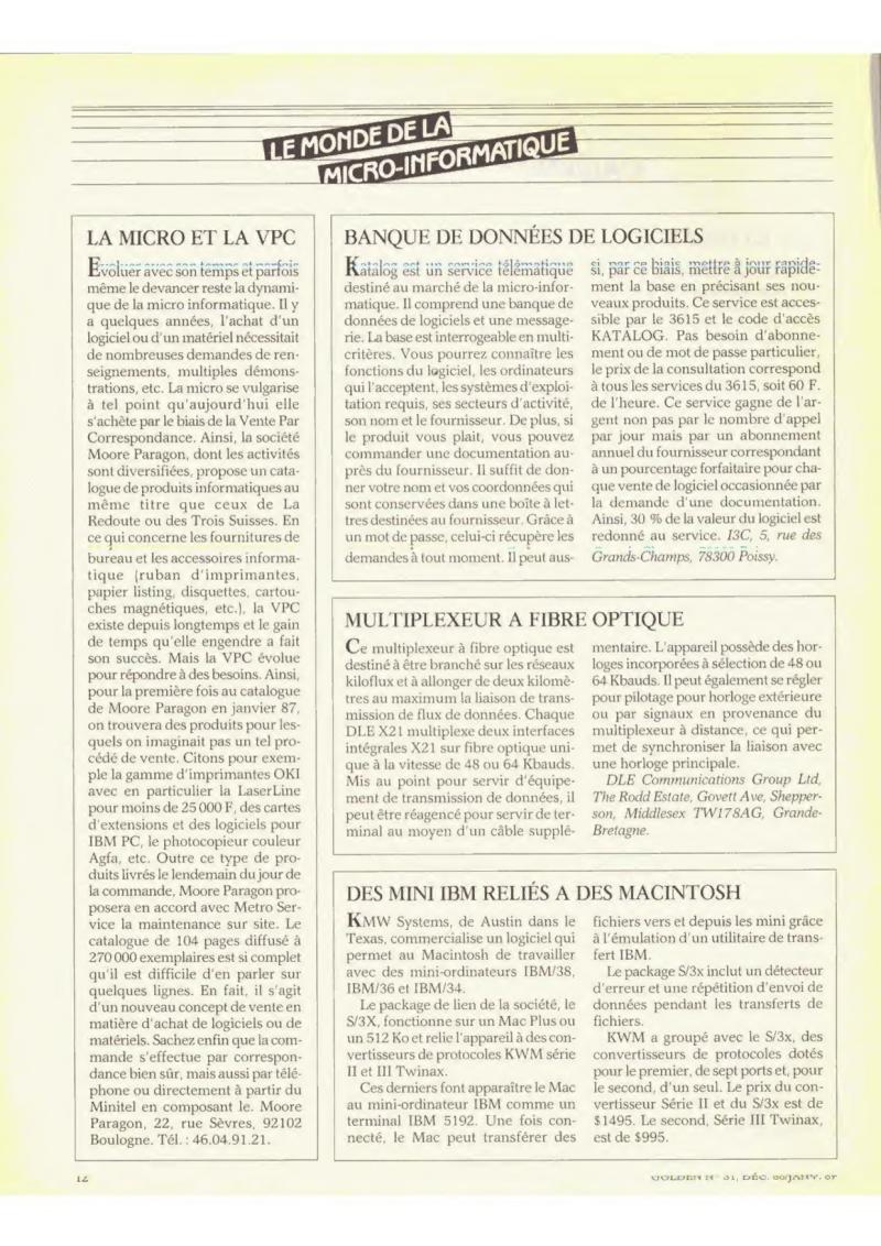 Golden Issue No 31 1986 12 IDG France FR — page 12