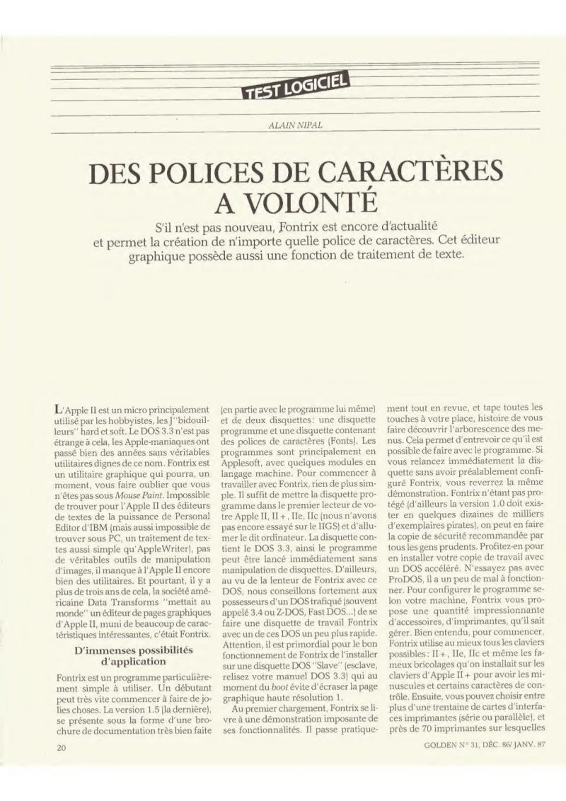Golden Issue No 31 1986 12 IDG France FR — page 20