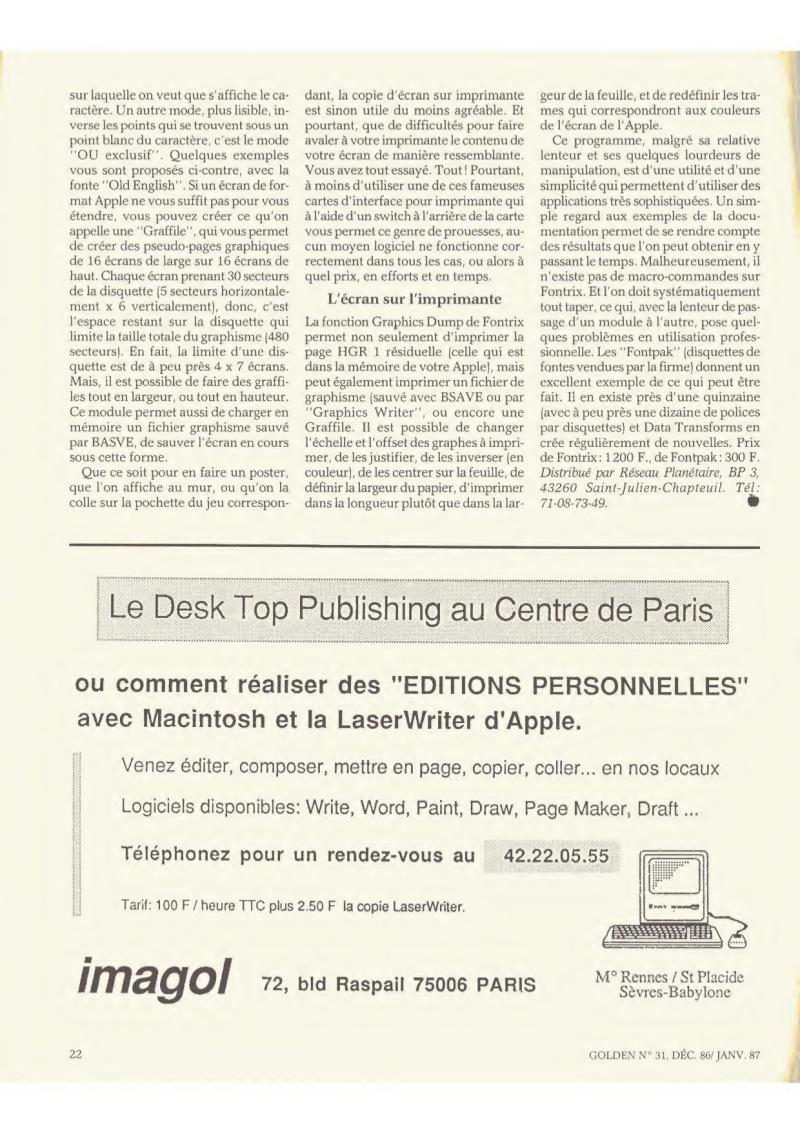 Golden Issue No 31 1986 12 IDG France FR — page 22