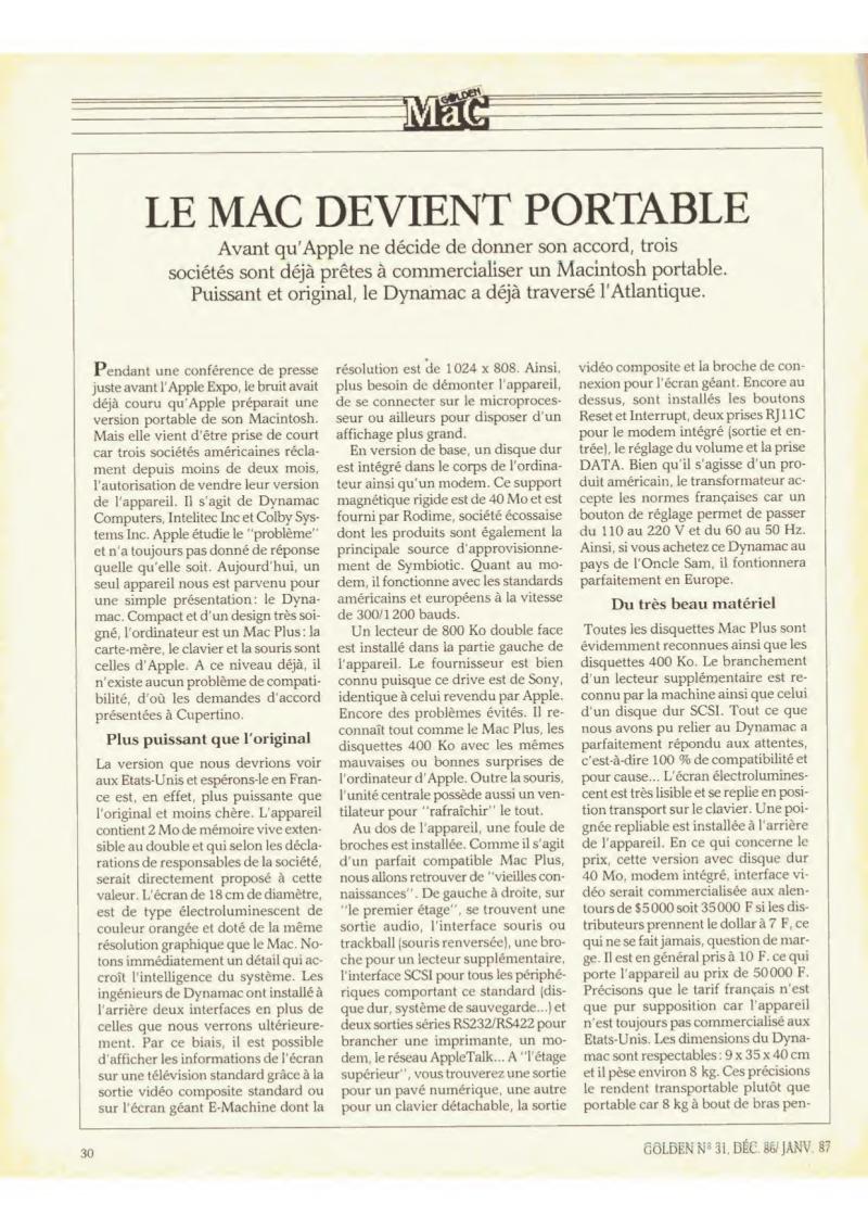 Golden Issue No 31 1986 12 IDG France FR — page 30