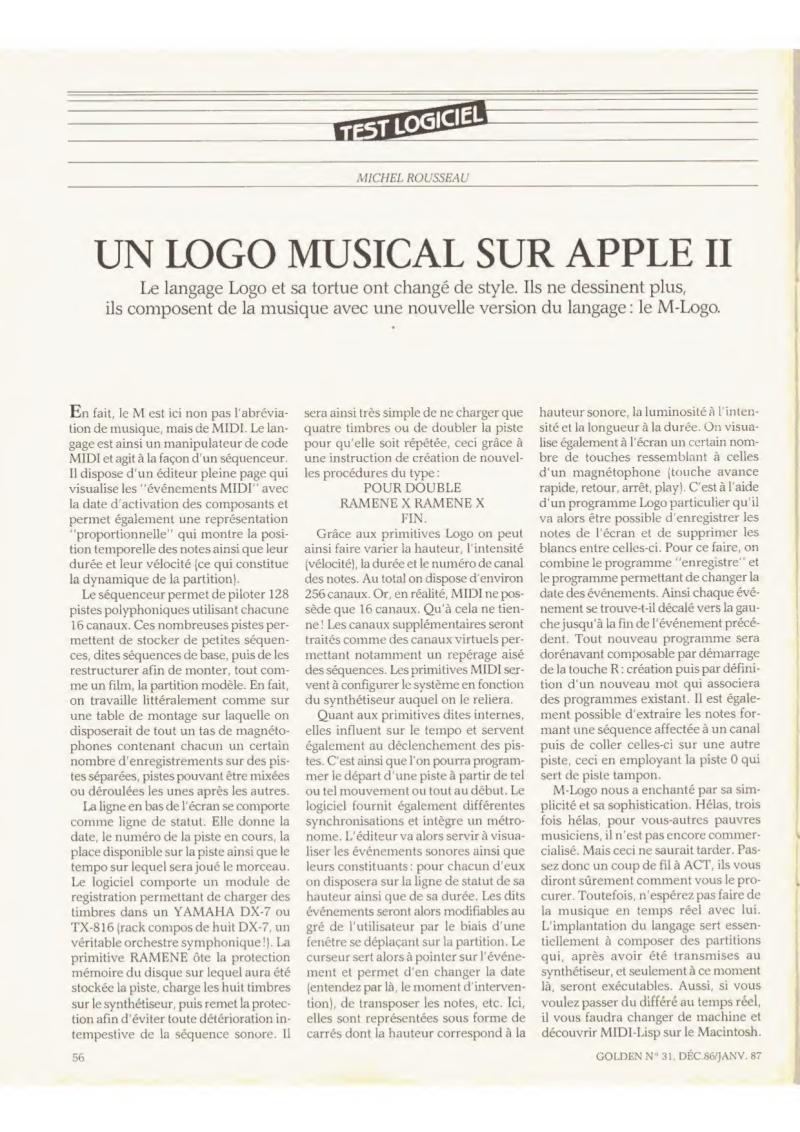 Golden Issue No 31 1986 12 IDG France FR — page 56