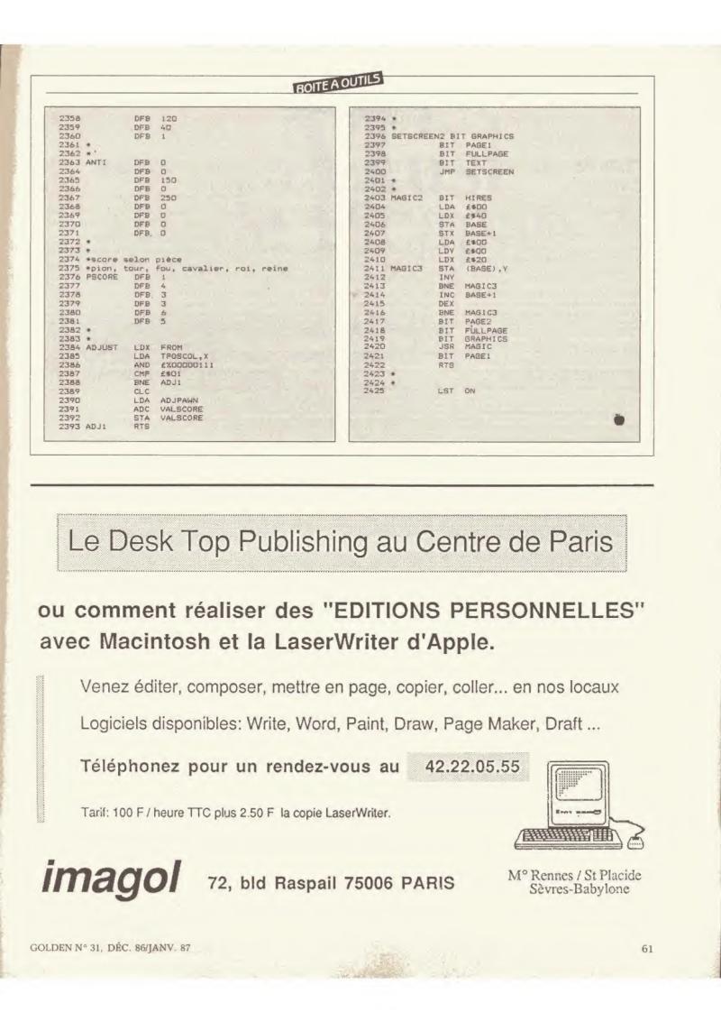 Golden Issue No 31 1986 12 IDG France FR — page 61