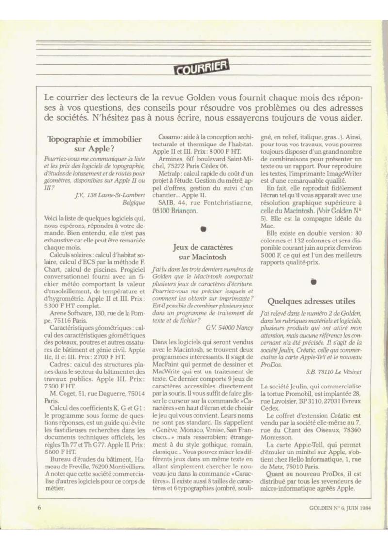 Golden Issue No 6 1984 06 IDG France FR — page 6