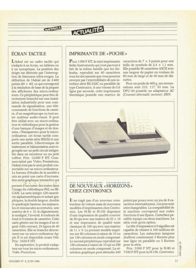 Golden Issue No 6 1984 06 IDG France FR — page 11
