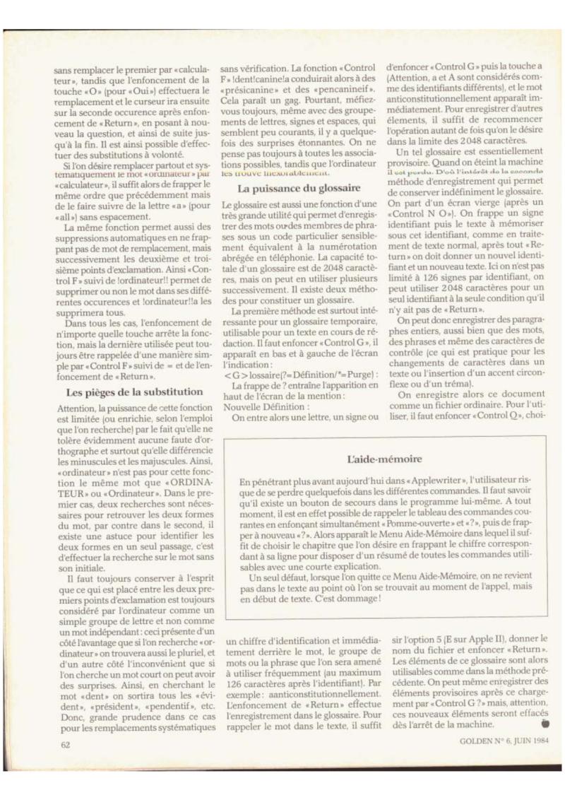 Golden Issue No 6 1984 06 IDG France FR — page 62