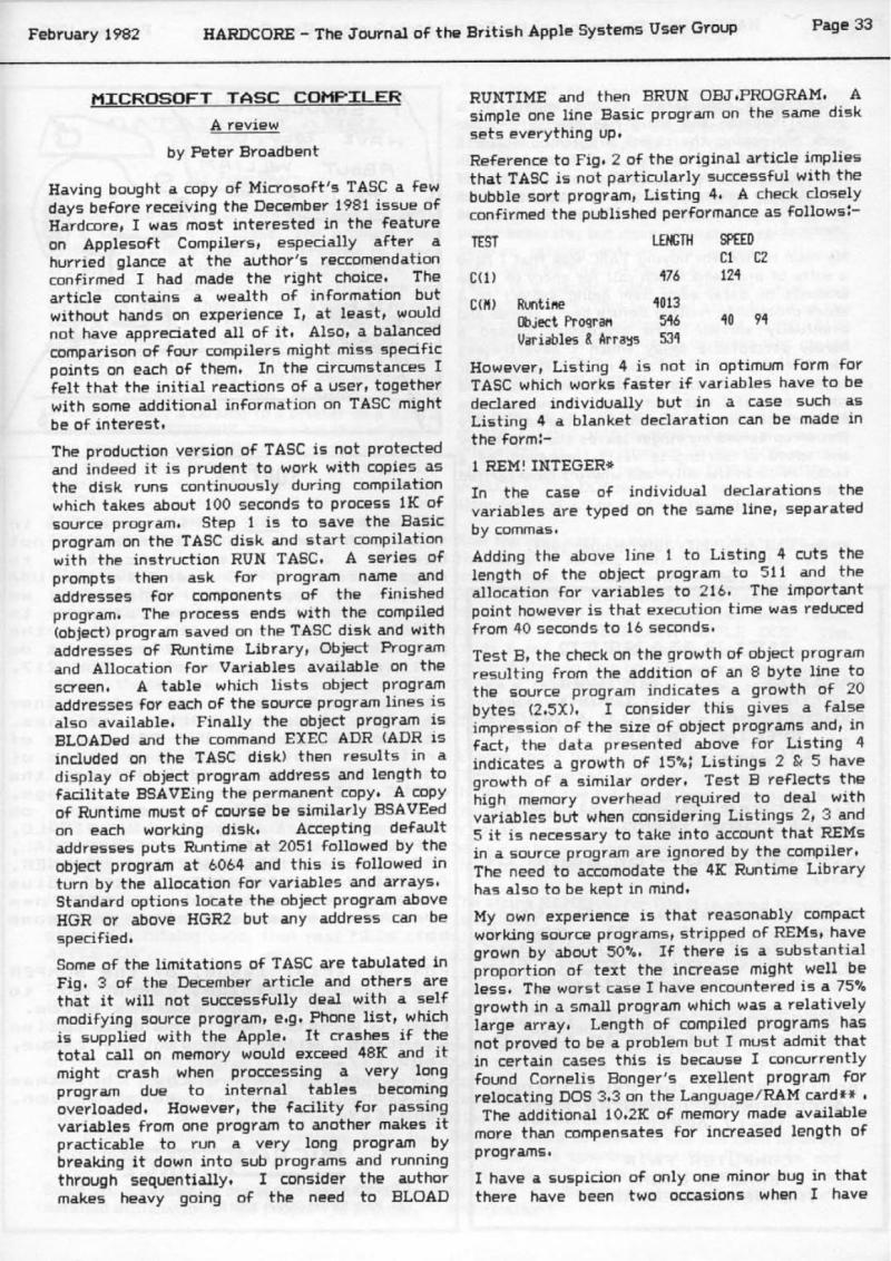 Hardcore Volume 2 No. 1 1982 02 BASUG GB — page 33