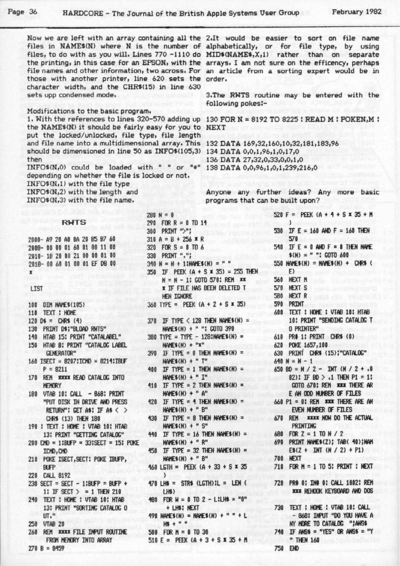 Hardcore Volume 2 No. 1 1982 02 BASUG GB — page 36