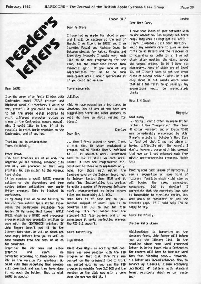 Hardcore Volume 2 No. 1 1982 02 BASUG GB — page 39