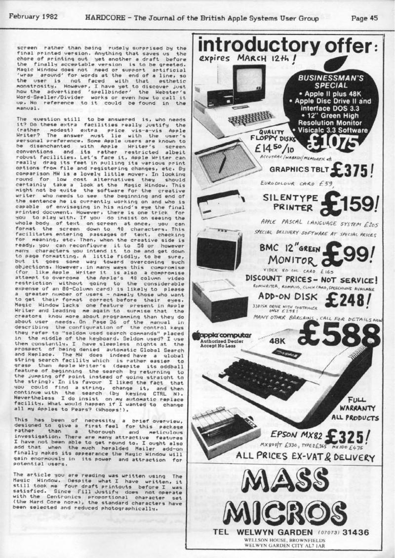 Hardcore Volume 2 No. 1 1982 02 BASUG GB — page 45