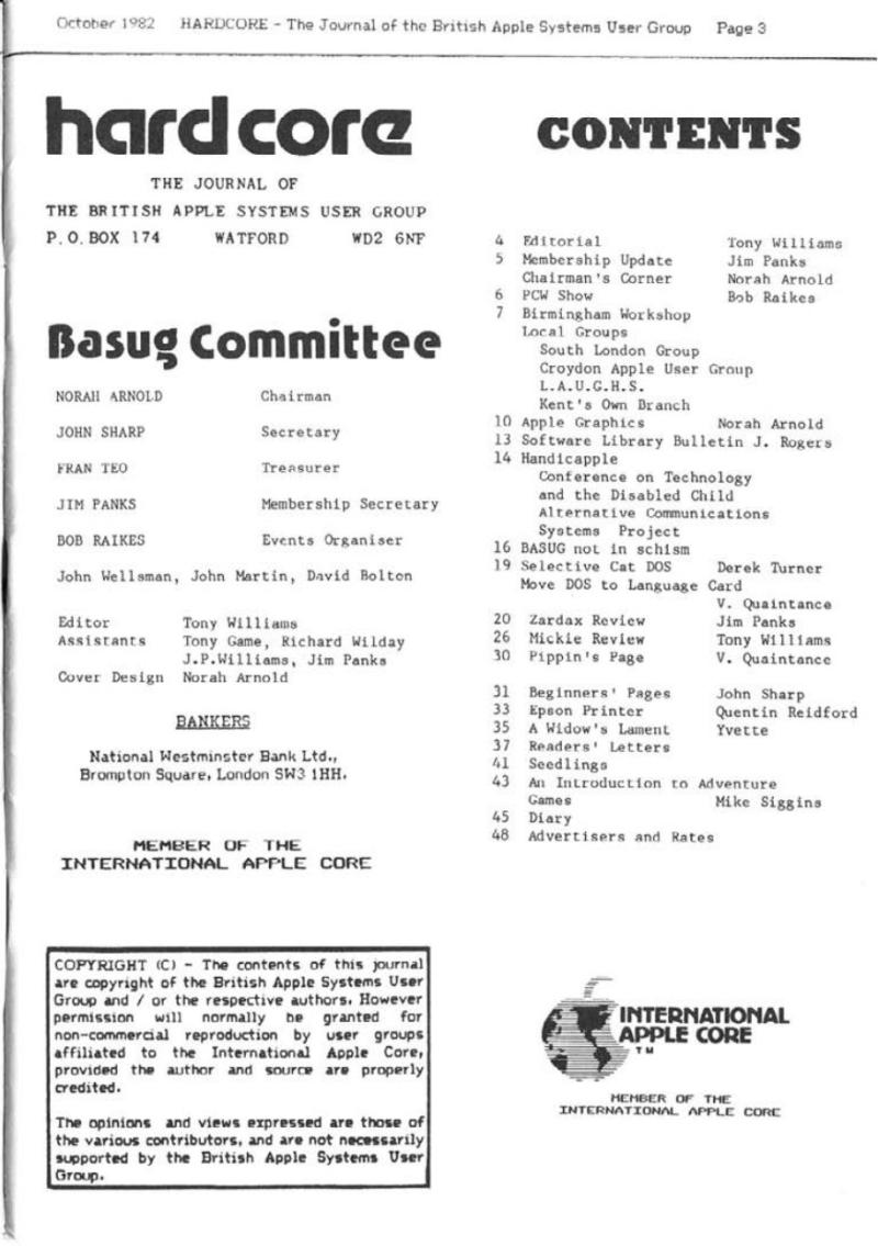 Hardcore Volume 2 No. 5 1982 10 BASUG GB — page 3