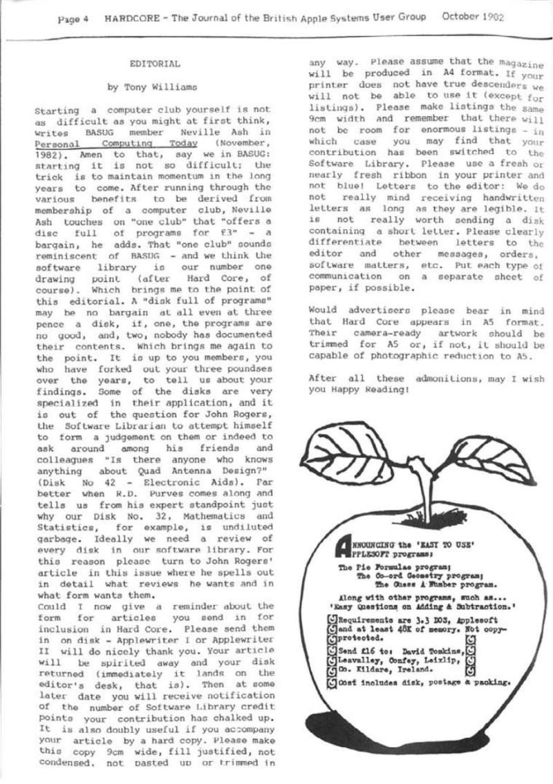 Hardcore Volume 2 No. 5 1982 10 BASUG GB — page 4