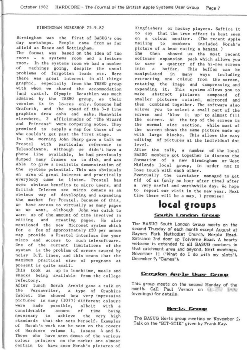 Hardcore Volume 2 No. 5 1982 10 BASUG GB — page 7