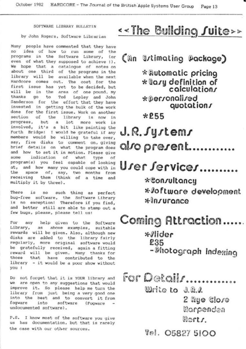 Hardcore Volume 2 No. 5 1982 10 BASUG GB — page 13