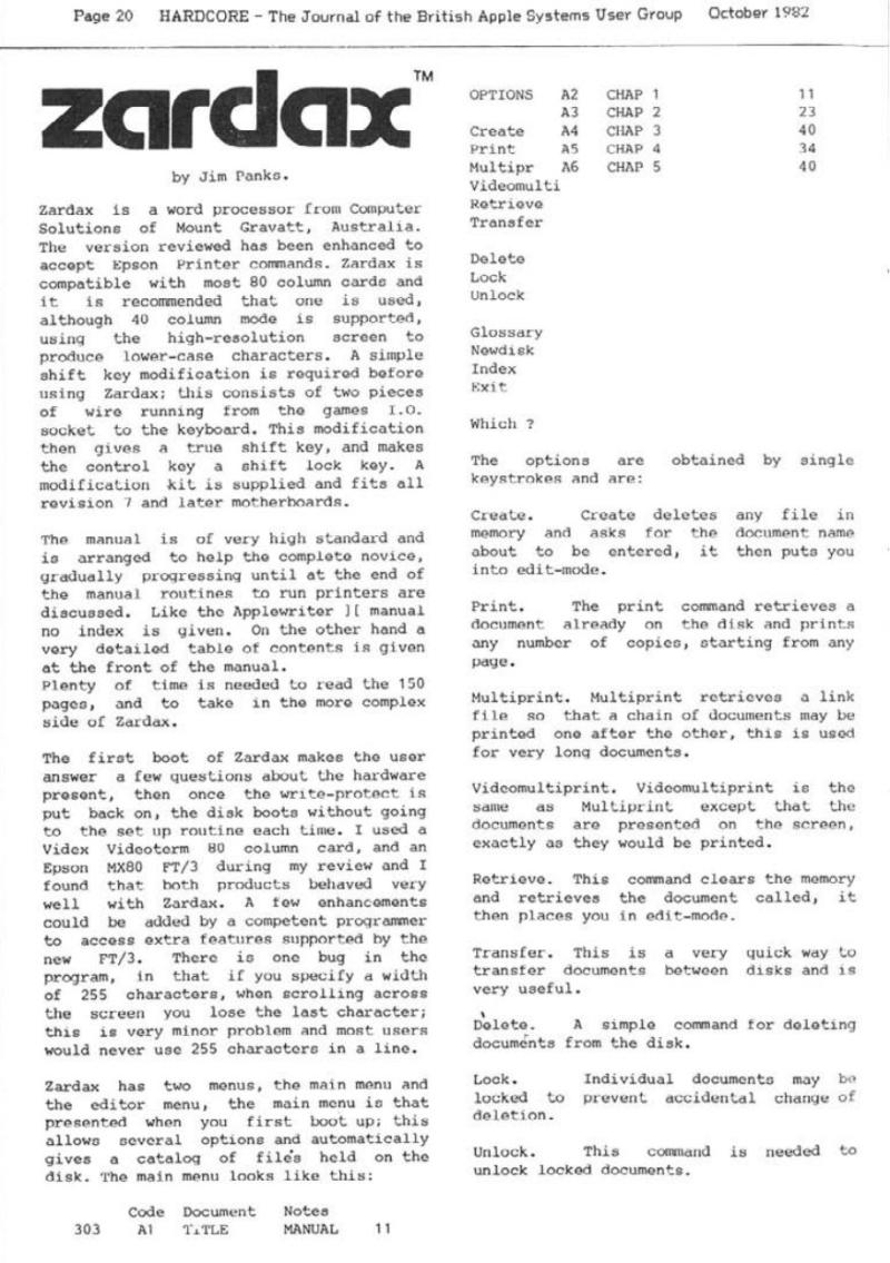 Hardcore Volume 2 No. 5 1982 10 BASUG GB — page 20