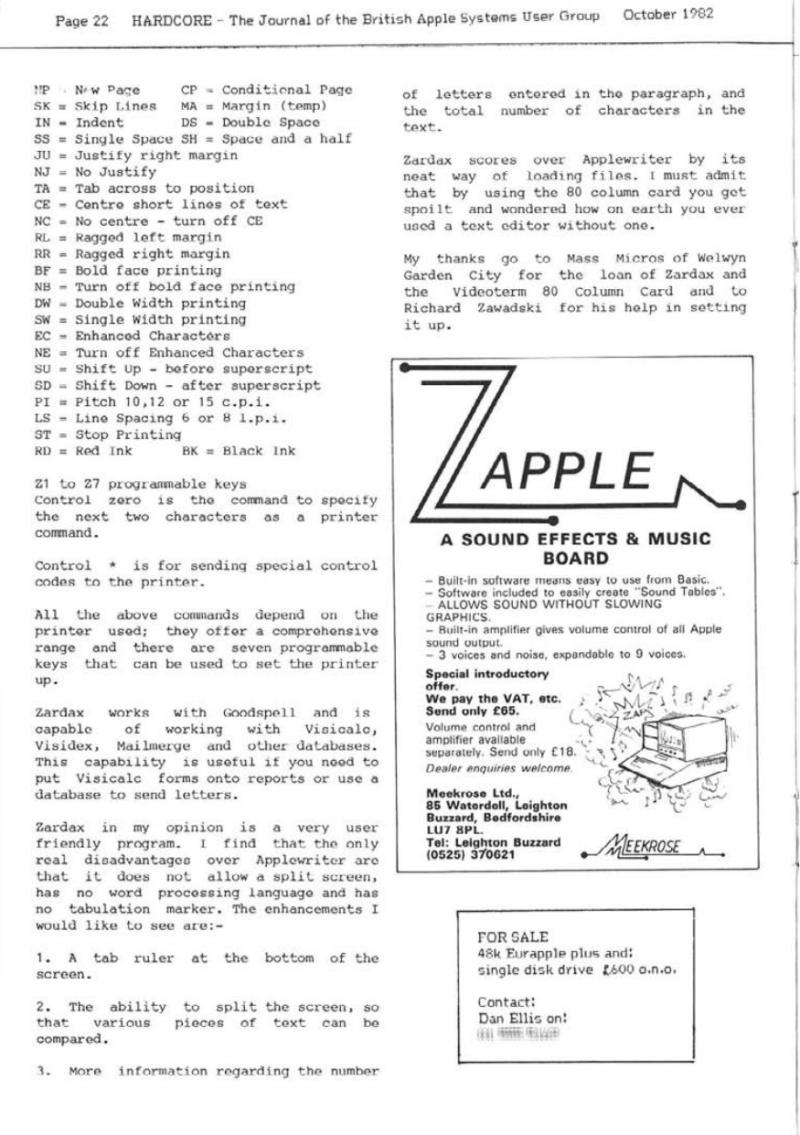 Hardcore Volume 2 No. 5 1982 10 BASUG GB — page 22