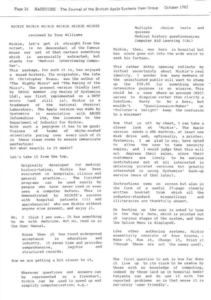 Hardcore Volume 2 No. 5 1982 10 BASUG GB — page 26