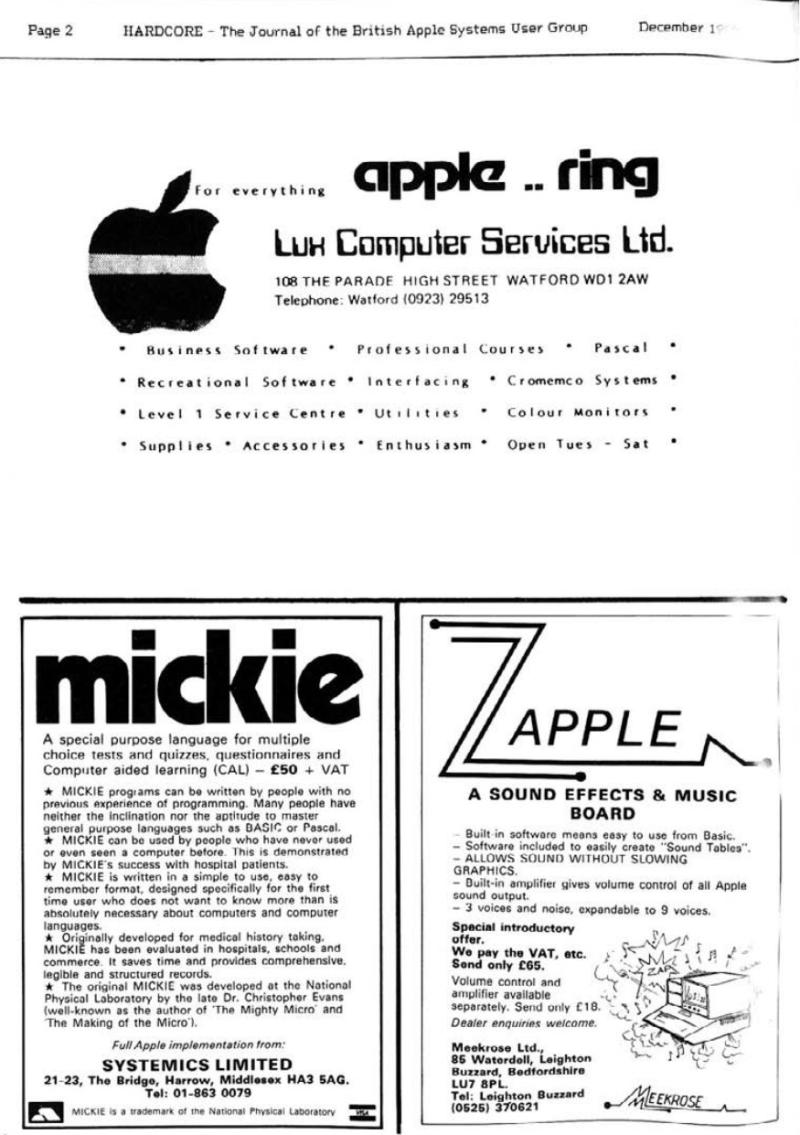Hardcore Volume 2 No. 6 1982 12 BASUG GB — page 2