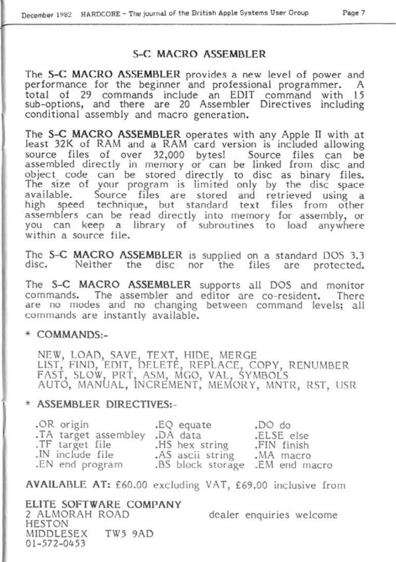 Hardcore Volume 2 No. 6 1982 12 BASUG GB — page 7