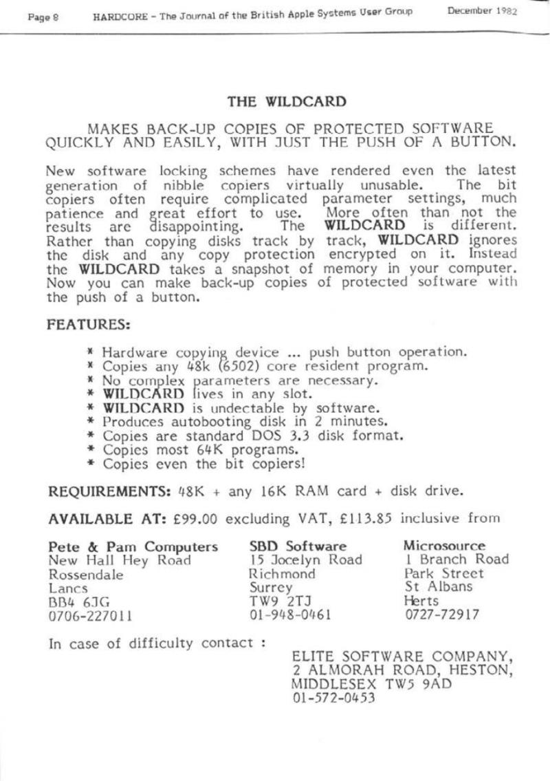 Hardcore Volume 2 No. 6 1982 12 BASUG GB — page 8