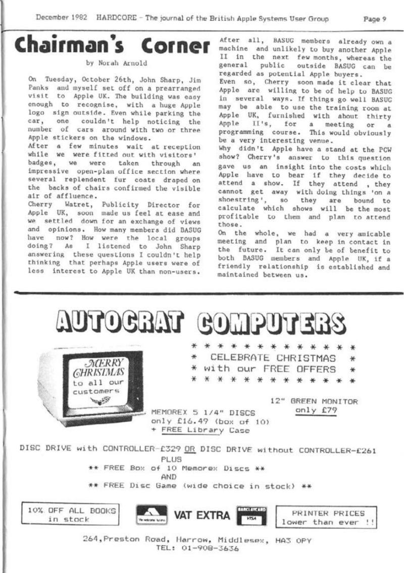 Hardcore Volume 2 No. 6 1982 12 BASUG GB — page 9