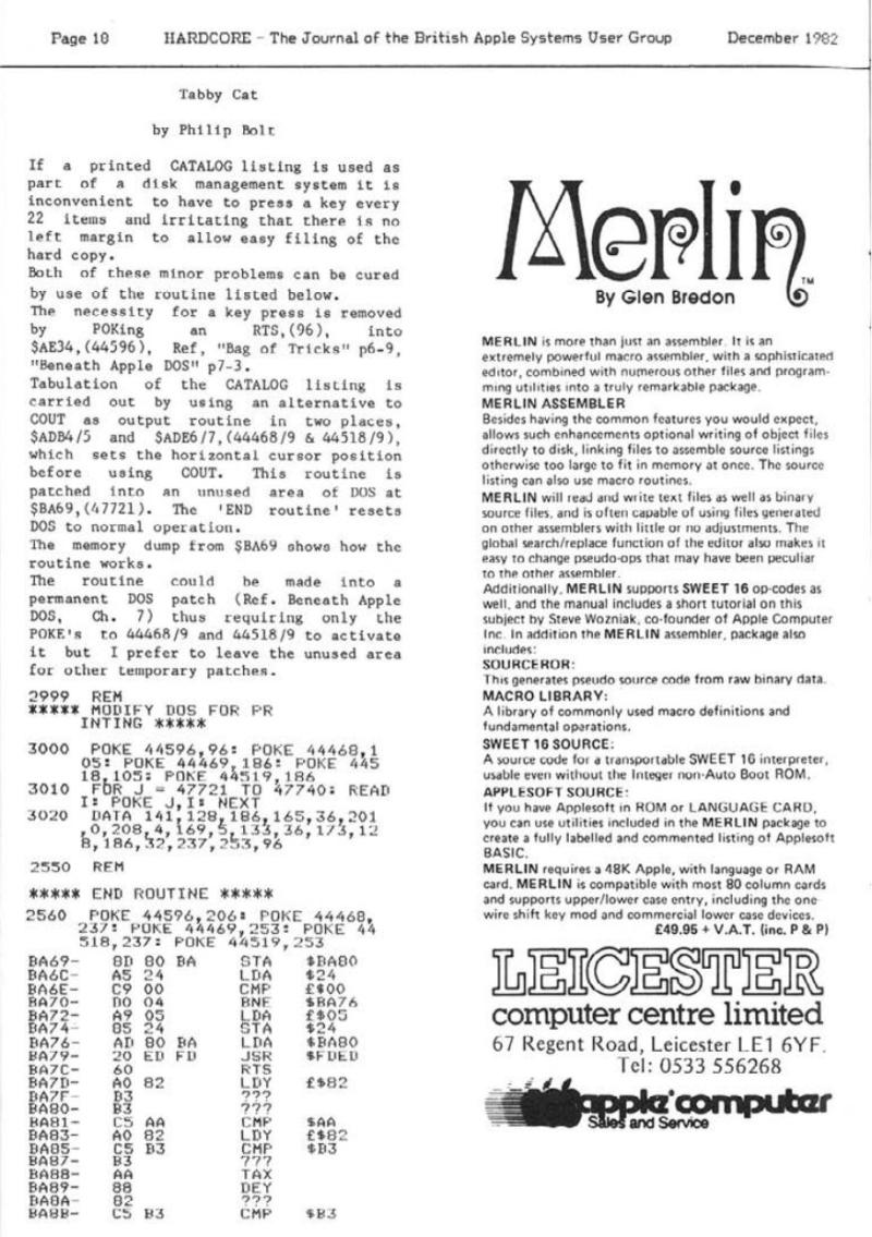 Hardcore Volume 2 No. 6 1982 12 BASUG GB — page 18