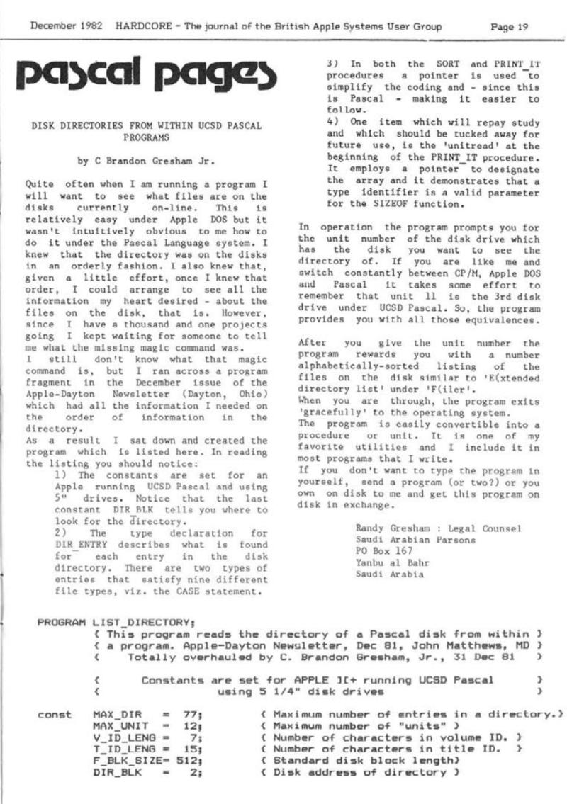Hardcore Volume 2 No. 6 1982 12 BASUG GB — page 19