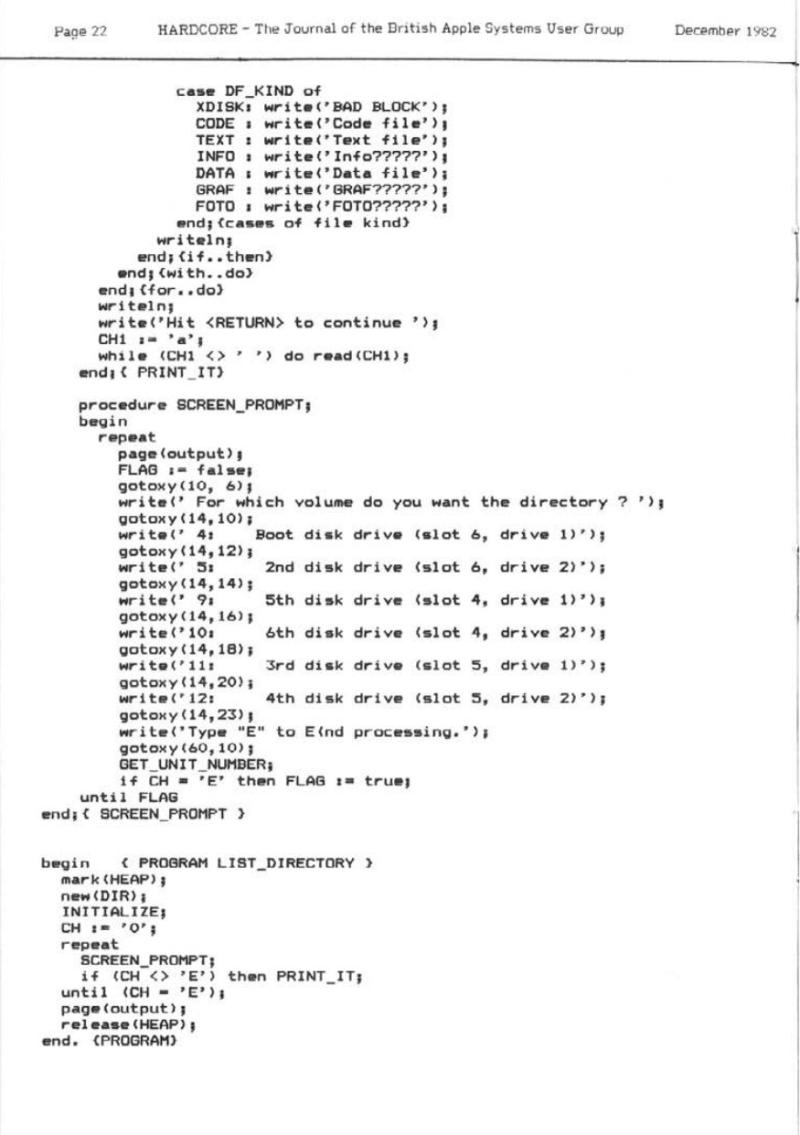 Hardcore Volume 2 No. 6 1982 12 BASUG GB — page 22