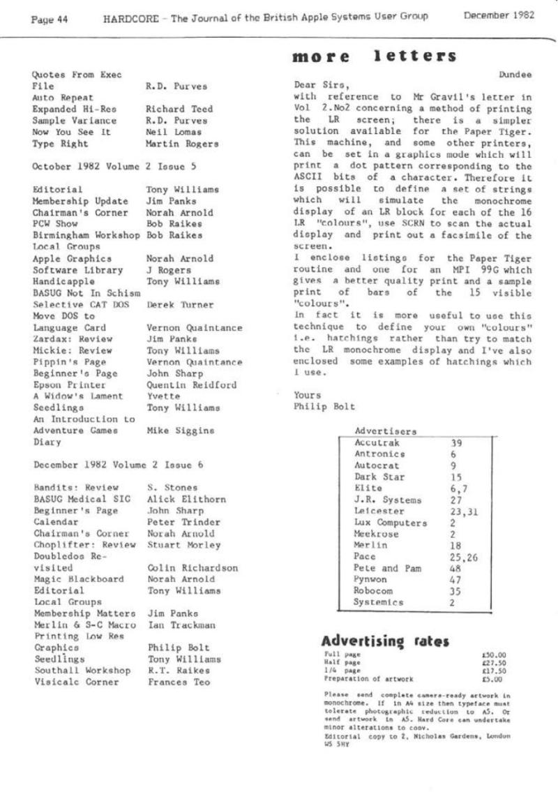 Hardcore Volume 2 No. 6 1982 12 BASUG GB — page 46