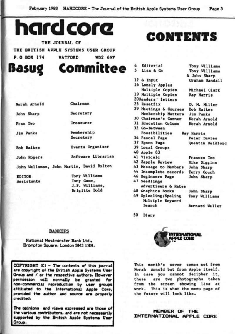 Hardcore Volume 3 No. 1 1983 02 BASUG GB — page 3