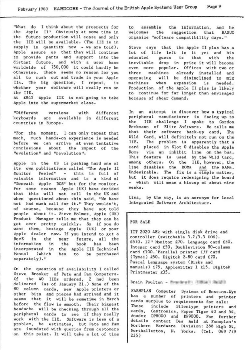 Hardcore Volume 3 No. 1 1983 02 BASUG GB — page 9
