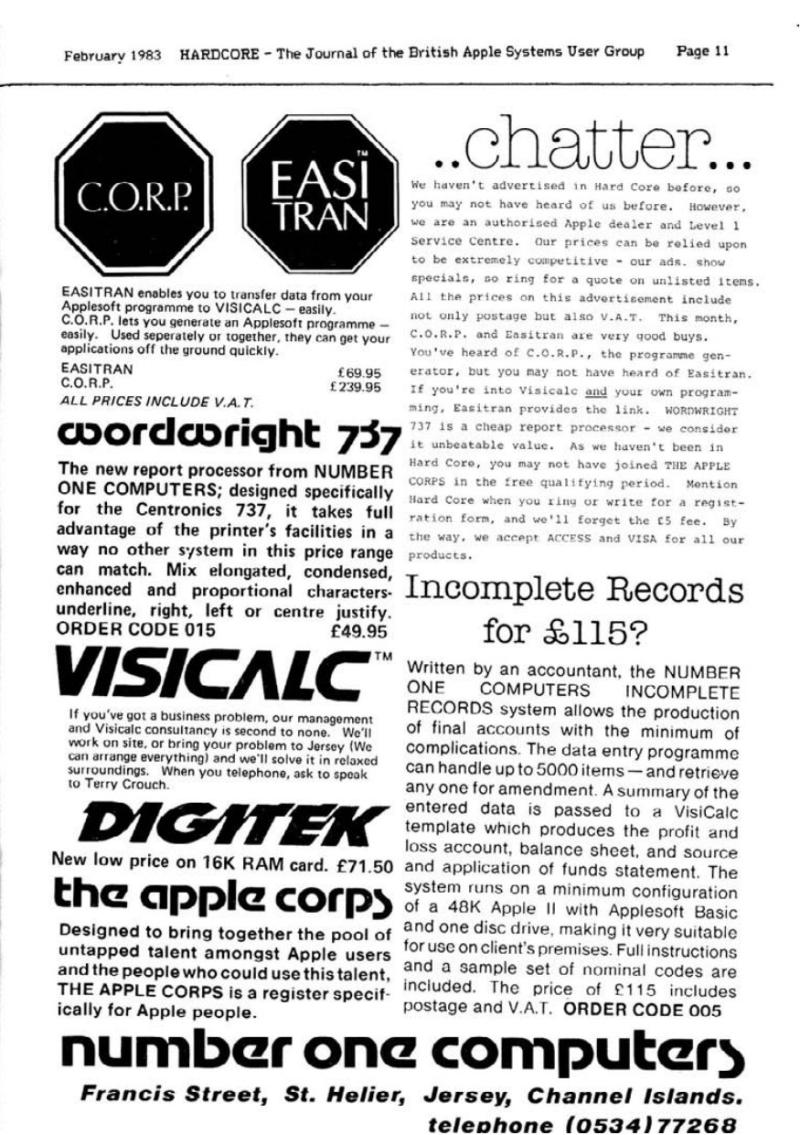 Hardcore Volume 3 No. 1 1983 02 BASUG GB — page 11
