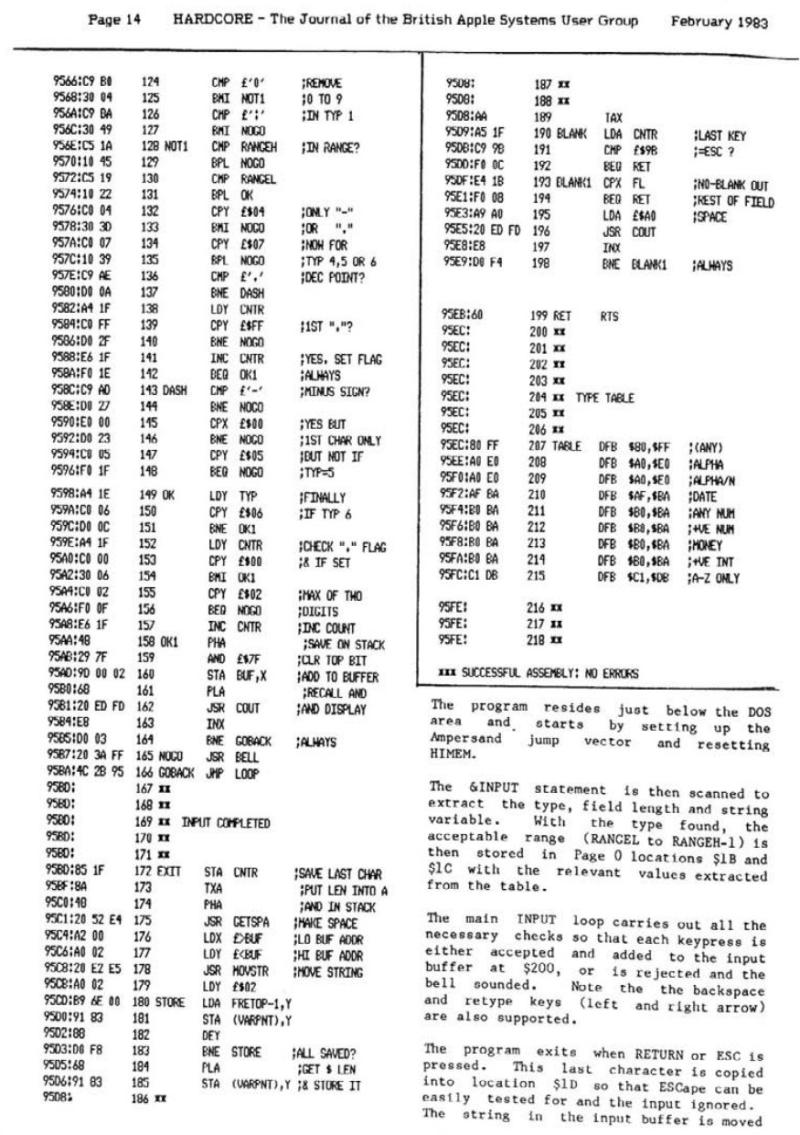 Hardcore Volume 3 No. 1 1983 02 BASUG GB — page 14