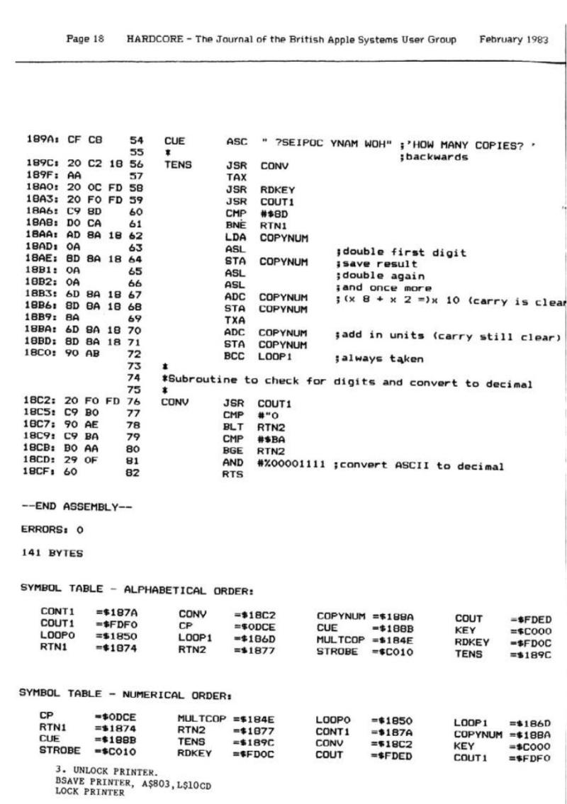 Hardcore Volume 3 No. 1 1983 02 BASUG GB — page 18