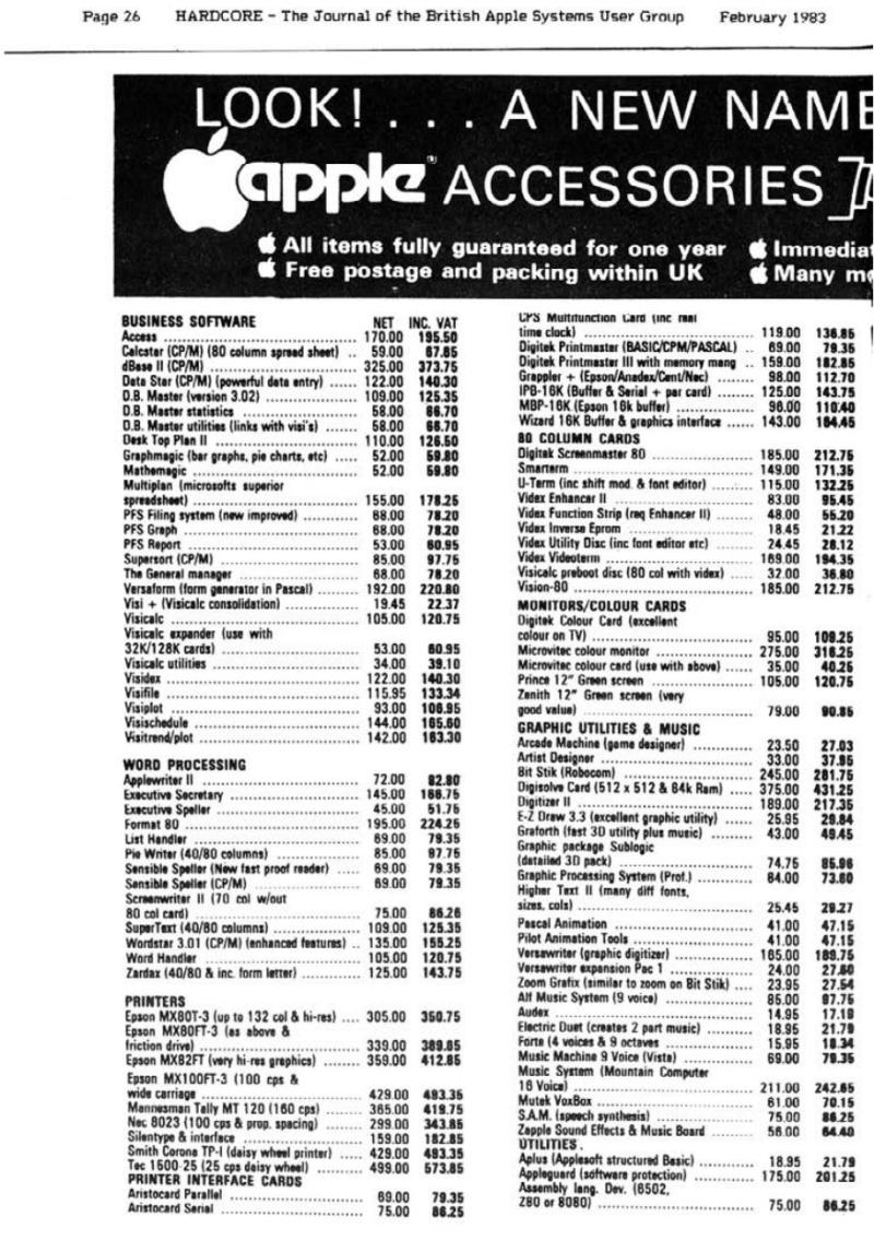 Hardcore Volume 3 No. 1 1983 02 BASUG GB — page 26
