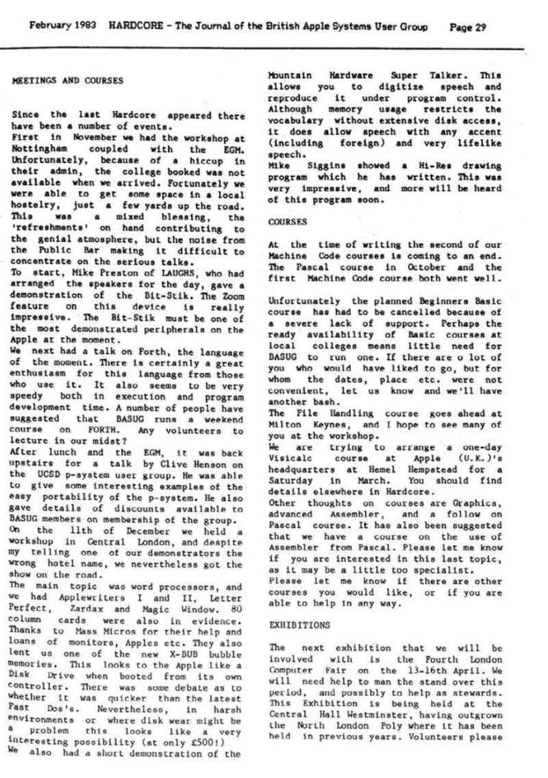 Hardcore Volume 3 No. 1 1983 02 BASUG GB — page 29